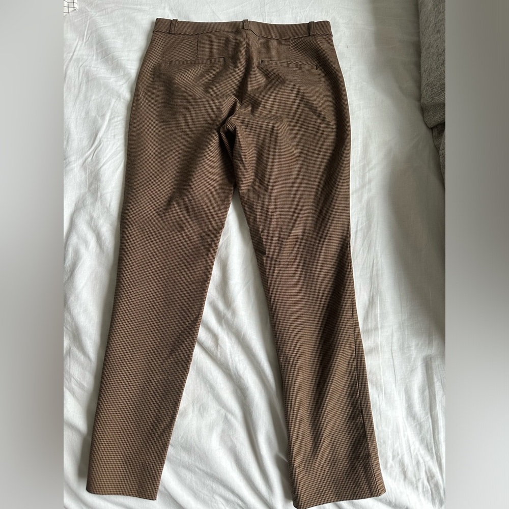 Banana Republic Sloan Fit Size 2 brown checkered pants - Picture 2 of 3